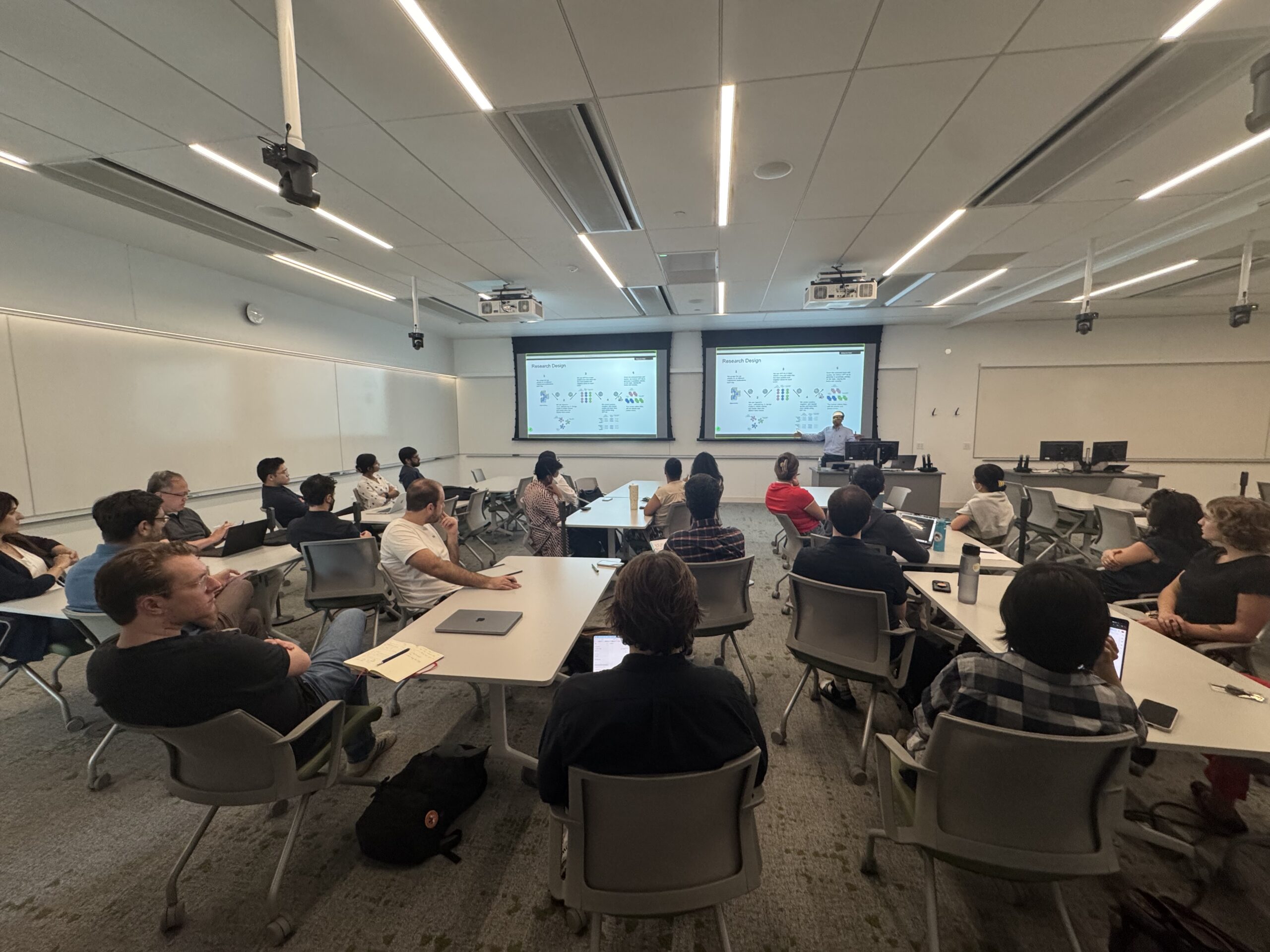 Amir Tohidi presenting his working paper at the September 12th kickoff